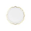 Picture of PAPER PLATES WHITE GOLD EDGES 18.5CM - 6 PACK